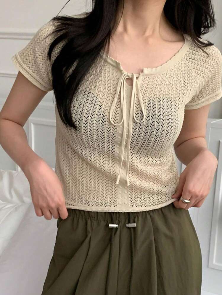 Solid Color Short Sleeve T-shirt