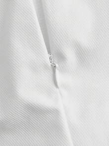 SHEIN ICON Của phụ nữ Eo thấp Váy mini - trắng - Xem 3