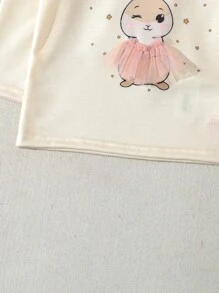 SHEIN 4pcs/set Baby Girls' Fun & Cute Designed Top Set - Multicolor - View 6