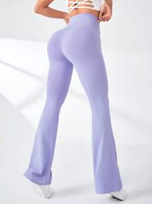 Easithlete 女性純色高腰運動褲 - 彩色 - 查看 2