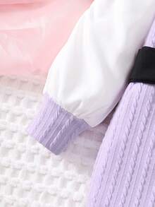 兒童彩塊2合1連衣裙（無腰帶） - 紫色 - 查看 5