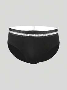 Men's Woven Elastic Waistband Briefs (3-pack) - Multicolor - View 3