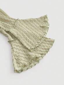 SHEIN MOD Women's Off Shoulder Ruffle Sleeve T-Shirt - Green - View 5