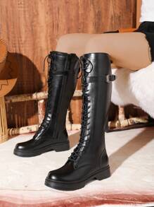 女性及膝靴子,新品到貨秋冬系結靴子