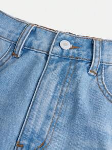 Teen Girls' Ripped Jeans - Medium Wash - View 3