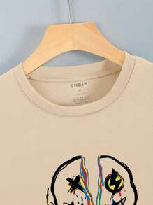 Manfinity Dauomo Funny emoji graphic tee for men