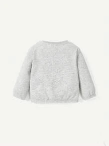 Newborn Baby Boys' Soft Knitted Casual Round Neck Loose Sweatshirt And Pants Set, Solid Color 4pcs Matching Set - Royal Blue - View 3