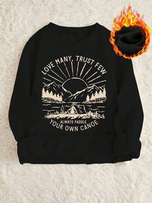 SHEIN Slayr 圓領寬鬆長袖運動衫 - 黑色 - 查看 6