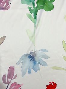 大碼印花背心和寬腿褲套裝 - 白色 - 查看 3