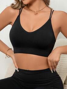 無縫女士內衣 - 黑色 - 查看 5