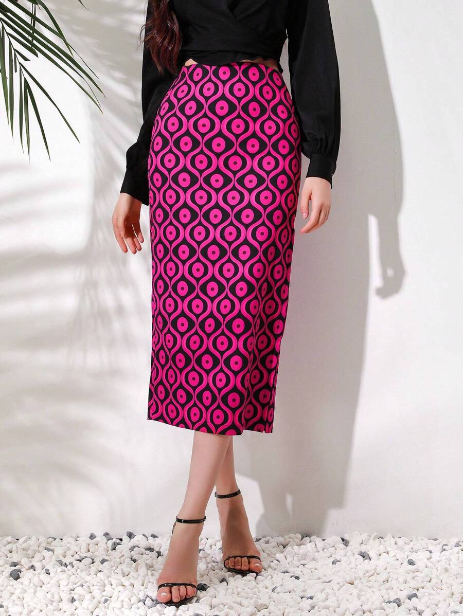 GENKIRA Của phụ nữ In toàn bộ Váy bút chì - Nhiều màu - Xem 1