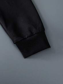 Teen Boys' Video Game Pattern Hooded Sweatshirt And Pants Set With Long Sleeve - Black - View 5