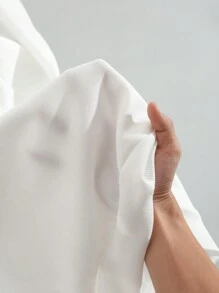 SHEIN Unity Ladies' Skull & Letter Pattern Printed Drop Shoulder Sweatshirt - White - View 5