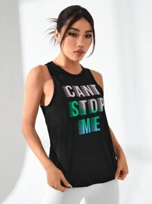 Easithlete Solid Crop Sports Tank Topworkout Tank Top