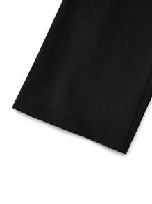 EMERY ROSE 大尺碼女式假口袋西裝外套和長褲套裝 - 黑色 - 查看 3