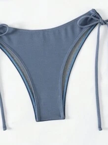 SHEIN Swim Summer Beach Cross Strap Knot Back Bikini Set