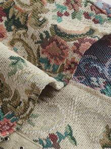 SHEIN MOD 女式提花雙排扣上衣 - 棕色 - 查看 4