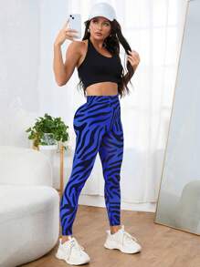 Easithlete 女士無縫寬鬆腰運動緊身褲 - 彩色 - 查看 5