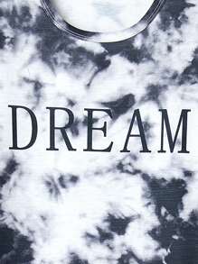 Tween Boys' Tie Dye 2pcs Homewear Set - Black and White - View 5