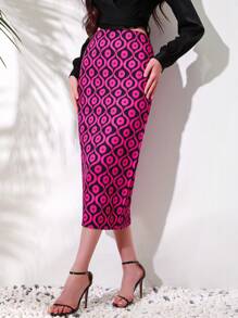 GENKIRA Của phụ nữ In toàn bộ Váy bút chì - Nhiều màu - Xem 6