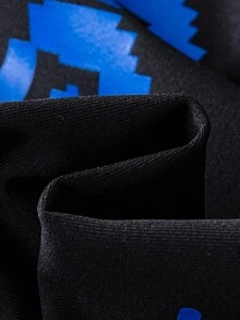 Teen Boys' Video Game Pattern Hooded Sweatshirt And Pants Set With Long Sleeve - Black - View 3