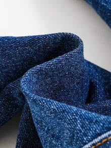 SHEIN Young Boy Midrise Asymmetrical Ripped Jeans For Casual Occasions - Blue - View 5