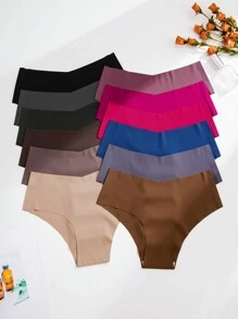 Của phụ nữ Màu thuần Tam giác Quần lót không đường may - Nhiều màu - Xem 3