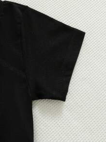 SHEIN 少女心愛心和字母印花短袖t恤 - 彩色 - 查看 4