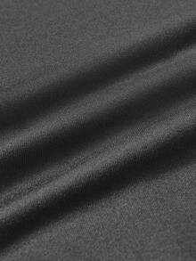 Slaydiva Đồ họa chữ và số Áo pull ấm áp - Màu xám đen - Xem 4