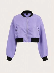 SHEINNeu Của phụ nữ Khối màu Áo khoác - Nhiều màu - Xem 1