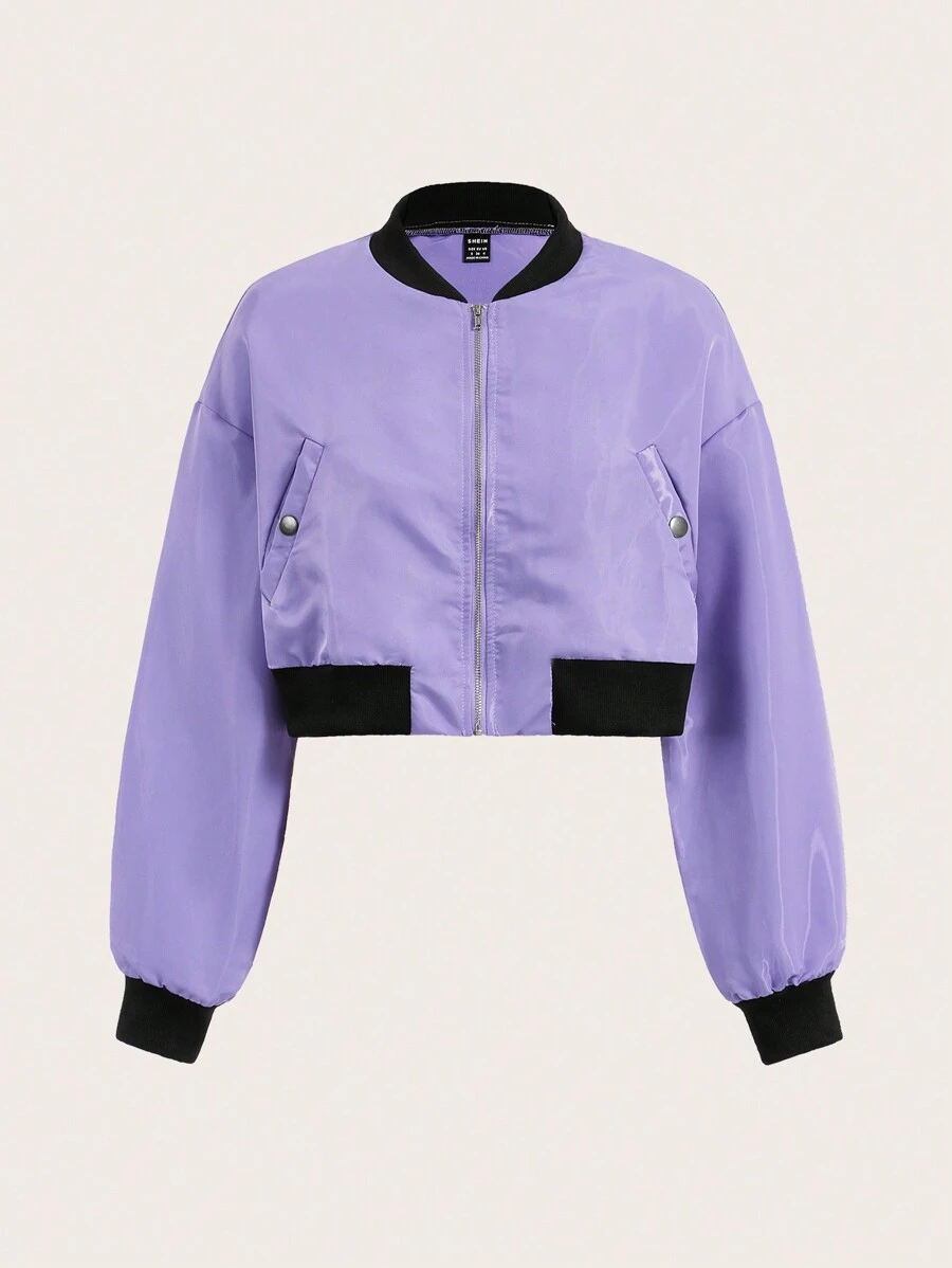 SHEINNeu Của phụ nữ Khối màu Áo khoác - Nhiều màu - Xem 1