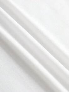 SHEIN Unity Quý cô Trắng Vòng cổ In Áo thun - trắng - Xem 4