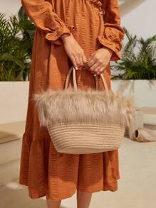 SHEIN VCAY 女款手提包 - 米色 - 查看 8