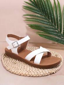SHUZIA Women's Flat Sandals - White - View 2