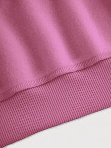 SHEIN Essnce 女士純色羊毛衫,縫肩袖設計 - 淡紫色 - 查看 3