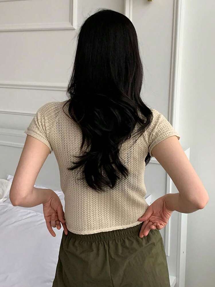 Solid Color Short Sleeve T-shirt