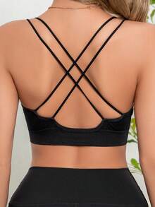 無縫女士內衣 - 黑色 - 查看 3