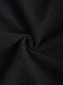 Nam Kích thước lớn Lông cừu Hoodie Với Slogan Và In Đầu lâu , Dây rút Buộc - màu đen - Xem 7