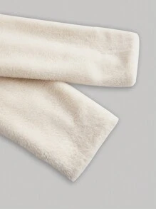 SHEIN MOD Women's Plush Open Front Jacket In Fall/Winter