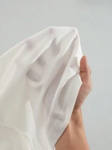 SHEIN Unity Quý cô Trắng Vòng cổ In Áo thun - trắng - Xem 5