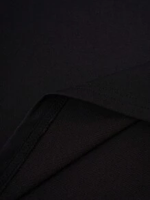 男士印花短袖休閒t恤 - 黑色 - 查看 3