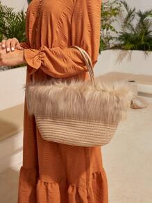 SHEIN VCAY 女款手提包 - 米色 - 查看 9