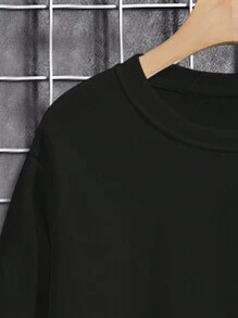 Manfinity Homme Trajes De 2 Piezas Con Estampado De Dibujos Animados Para Hombre - Negro - Ver 4