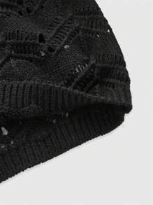 ROMWE Goth Women's Snake Pattern Extra Long Sleeve Top - Black - View 3