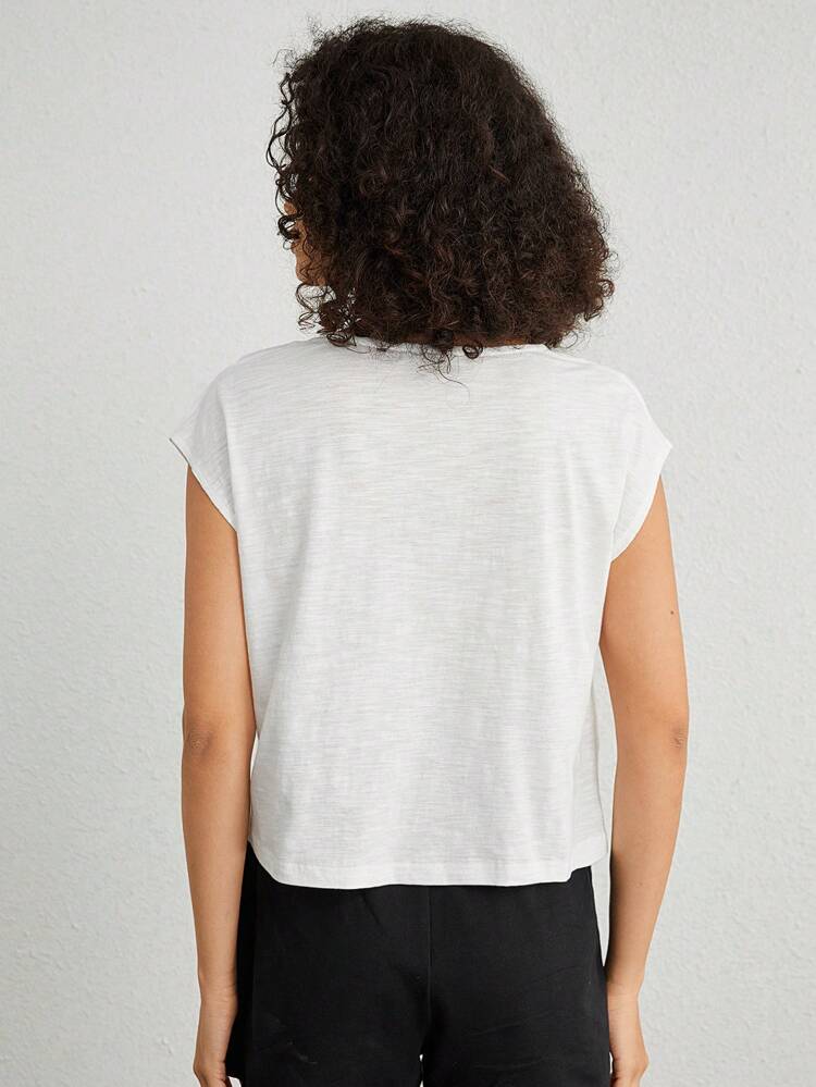 Leisure Women's Notched Collar Home Clothes Top