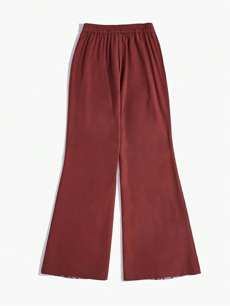 Women's Flared Pants With Ditsy Floral Prints