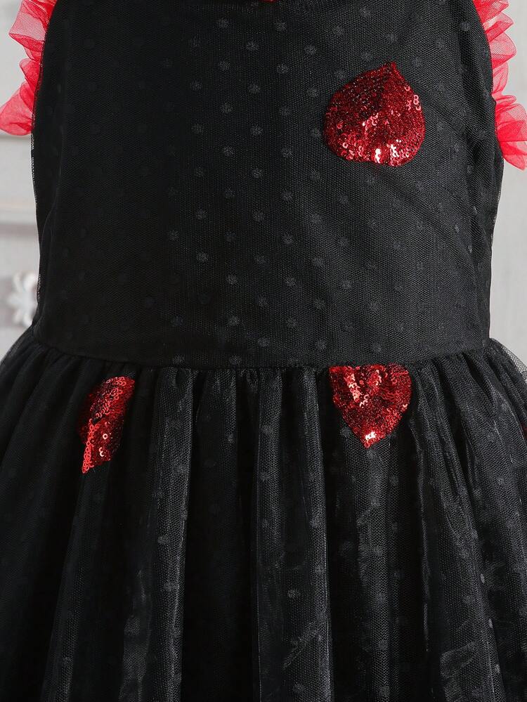 Girls' Sequined Mesh Formal Dress, Spaghetti Straps Princess Party Wedding Prom Birthday Evening Gown