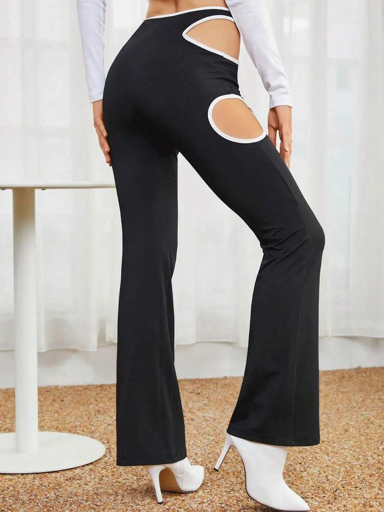 Women's Flared Pants With Hollow Out Design Fall Cloth For Women