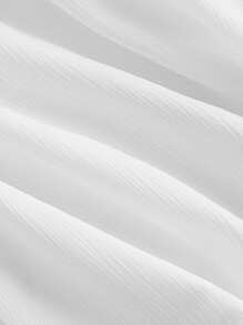 SHEIN MOD 女用頸部繫帶燈籠袖連身裙 - 白色 - 查看 3