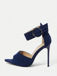 SheIn SXY Fashionable High-heeled Sandals - Blue - View 2